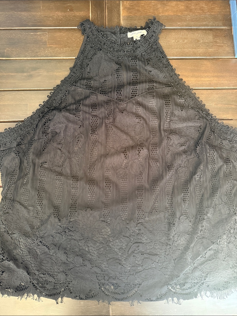 Ultra Pink Black Lace High-Neck Camisole